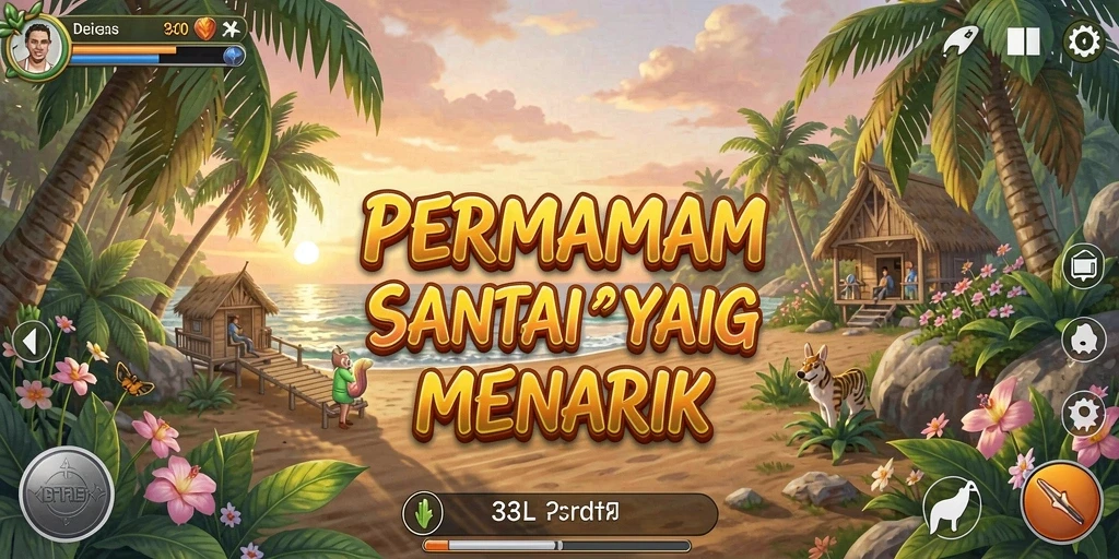 Screenshot utama 33L menampilkan gameplay yang asyik dan penuh warna.