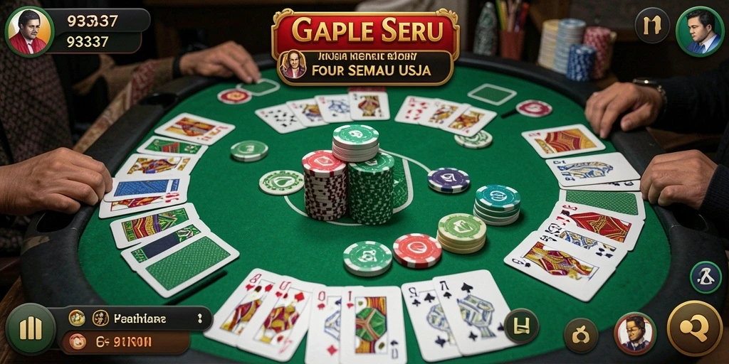 Tampilan menarik dari gameplay Gaple di 93337.