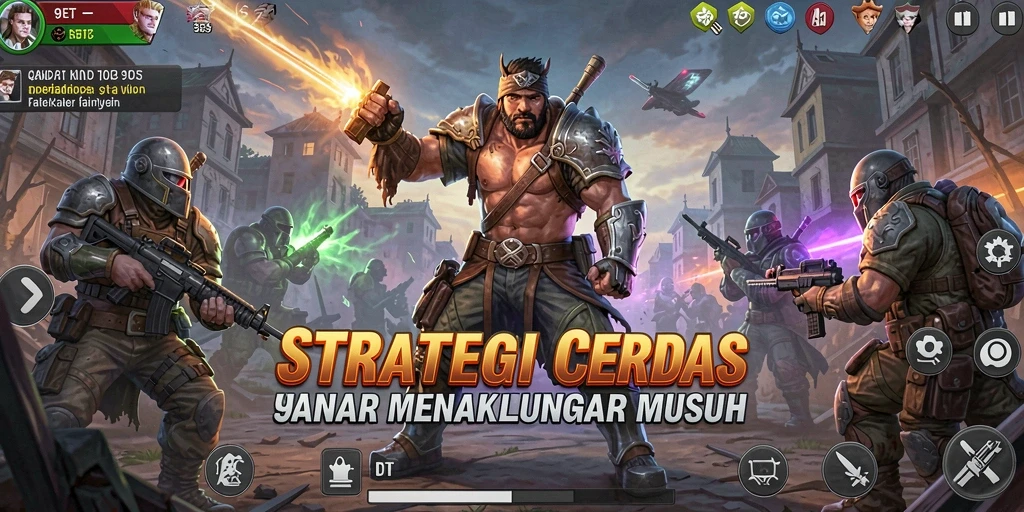 Tangkapan layar gameplay 9ET menampilkan strategi pertempuran yang mendebarkan.