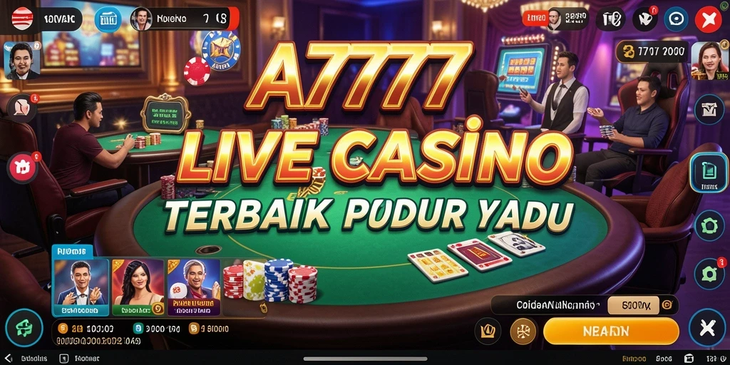 Gameplay menarik A7777 dengan dealer profesional di Live Casino.