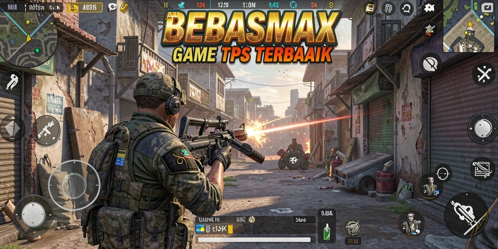 Tampilan gameplay TPS yang mendebarkan di BEBASMAX