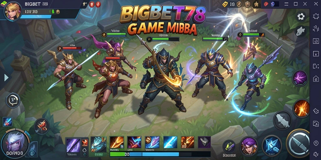 Tampilan gameplay mendebarkan dari BIGBET78 dengan aksi MOBA yang seru.
