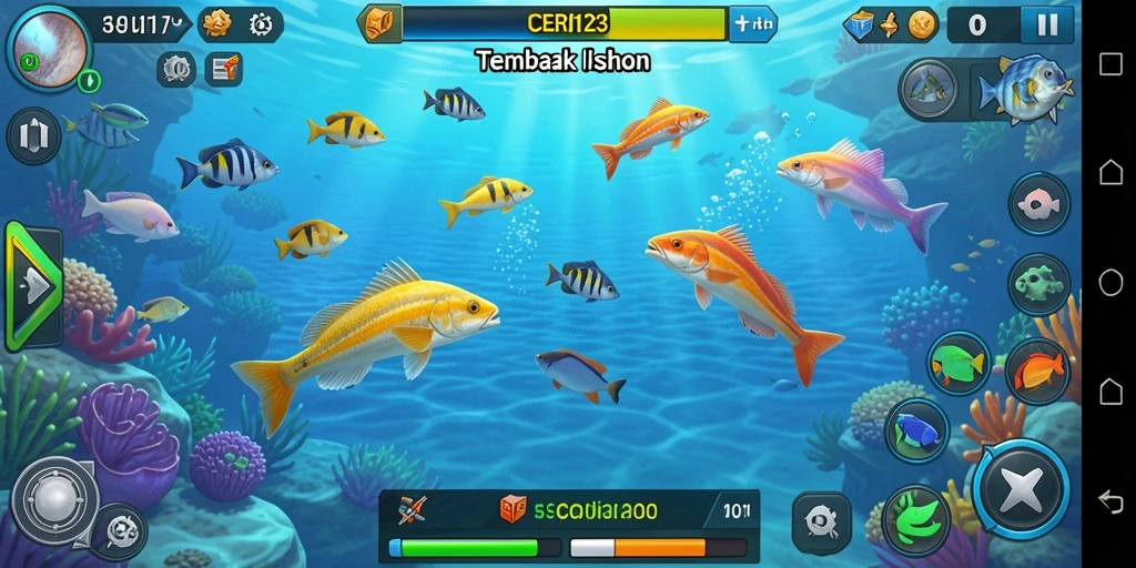 Gameplay CERI123 yang seru dengan aksi Tembak Ikan.