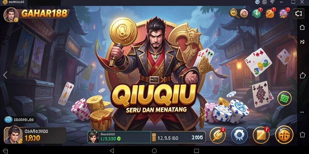 Tampilan gameplay QiuQiu yang seru dan menantang di GAHAR188.