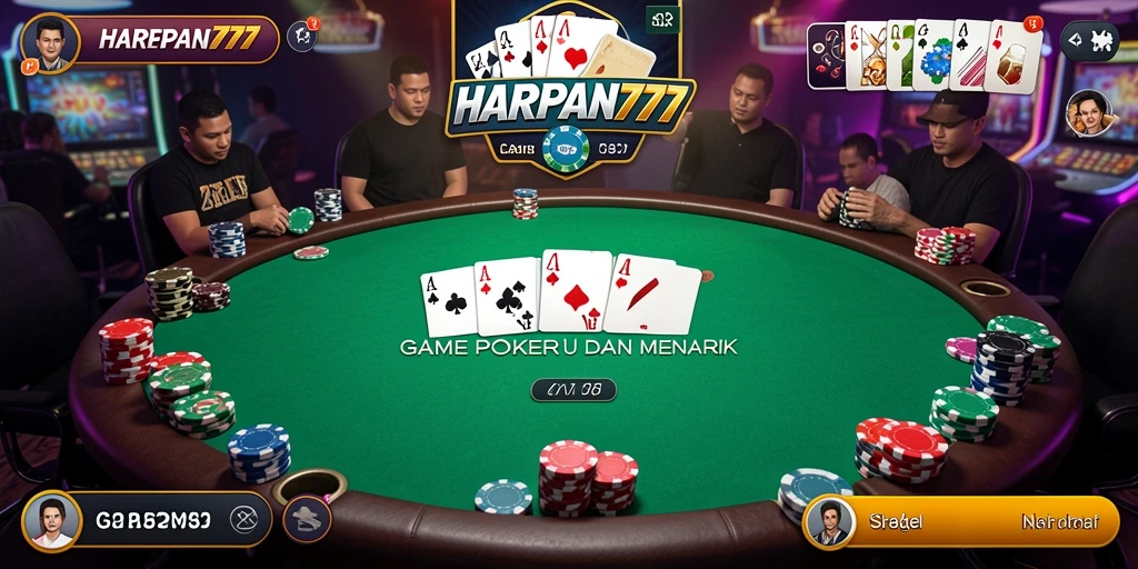 Tangkapan layar permainan HARAPAN777 dalam aksi poker yang mengasyikkan.