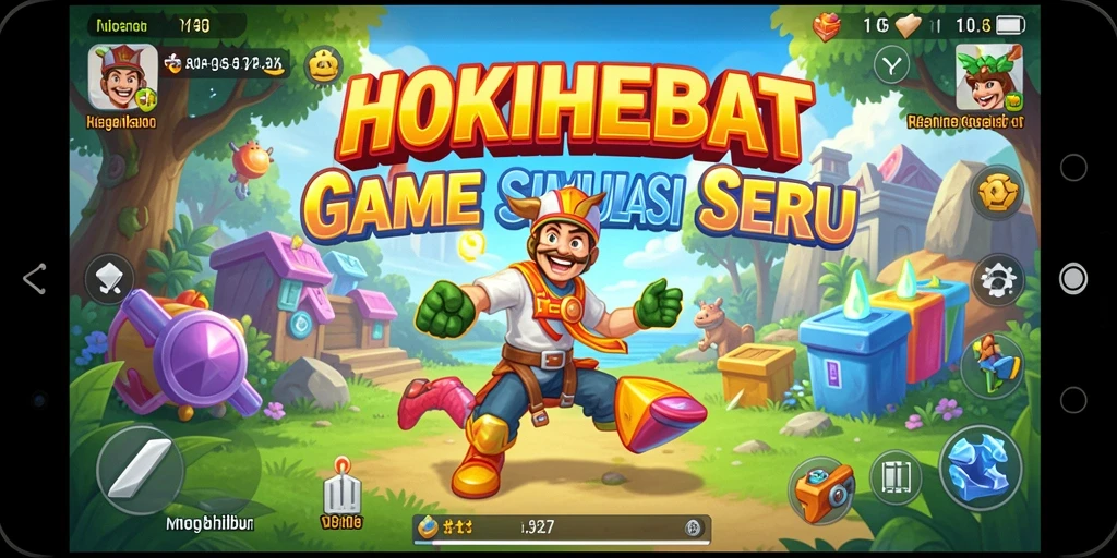 Screenshot gameplay HOKIHEBAT menampilkan aksi seru dalam simulasi.