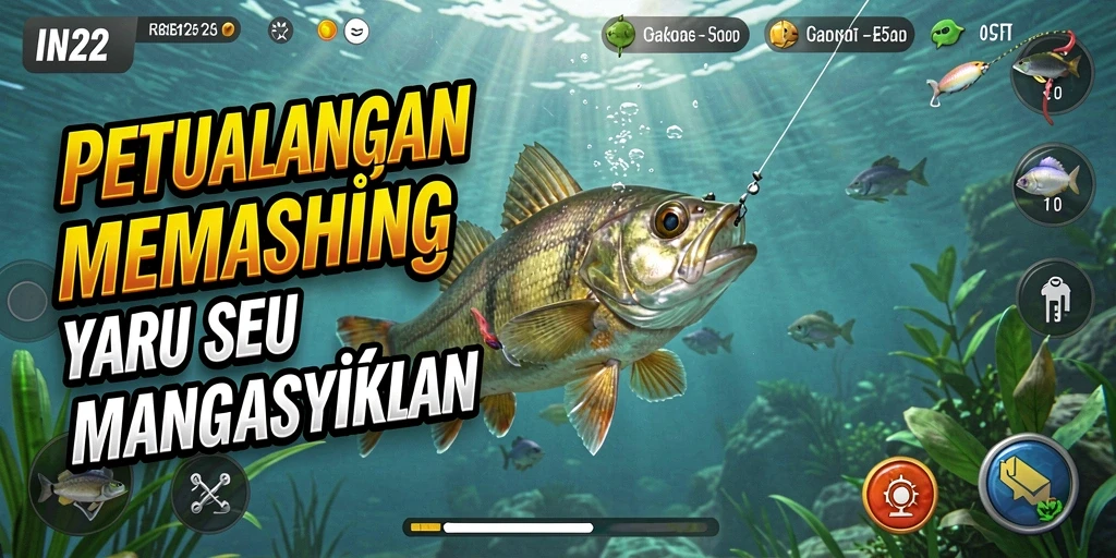 Screenshot IN22 menampilkan gameplay memancing yang menakjubkan.