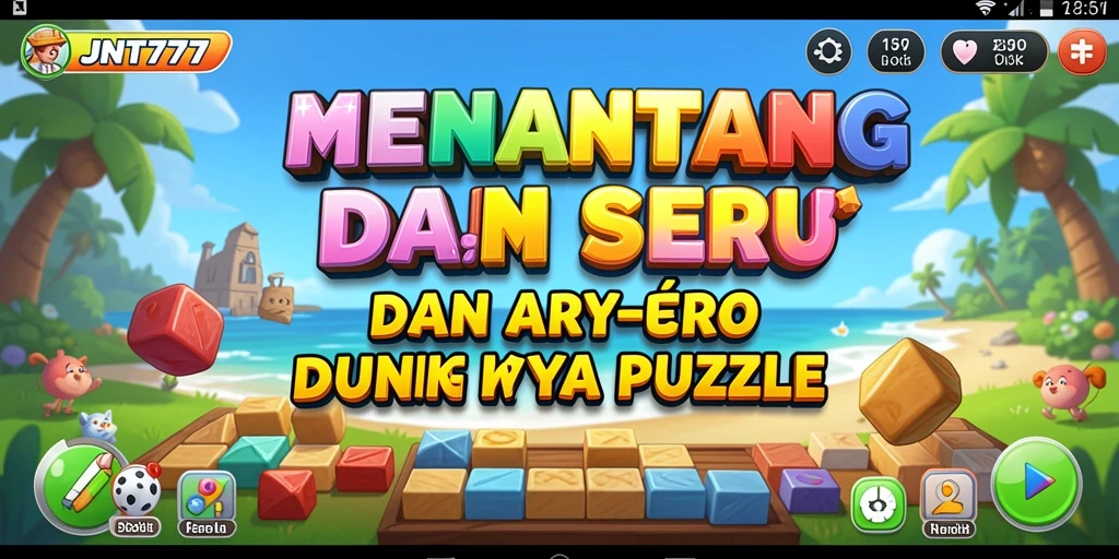Screenshot gameplay JNT777 menampilkan tantangan puzzle yang seru.