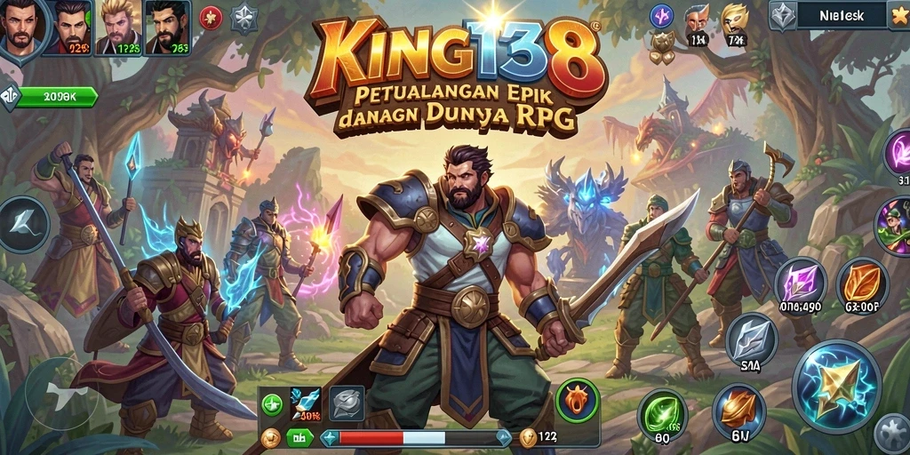 Tampilan gameplay KING138 yang menarik dalam petualangan RPG.