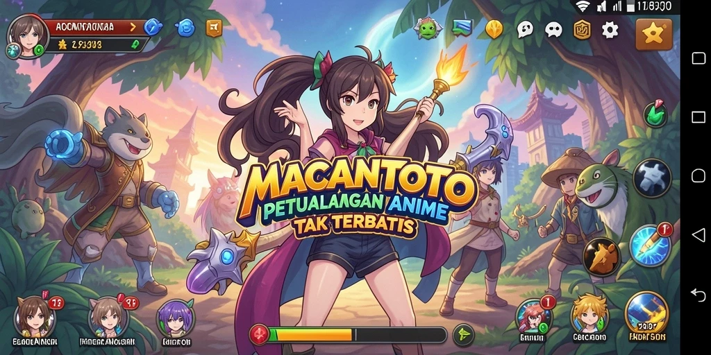 Tangkapan layar menampilkan aksi pertempuran menegangkan di MACANTOTO.