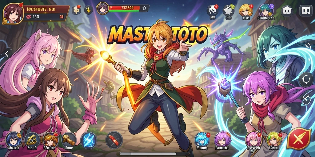 Tangkapan layar MASTERTOTO menunjukkan aksi seru di dunia anime.