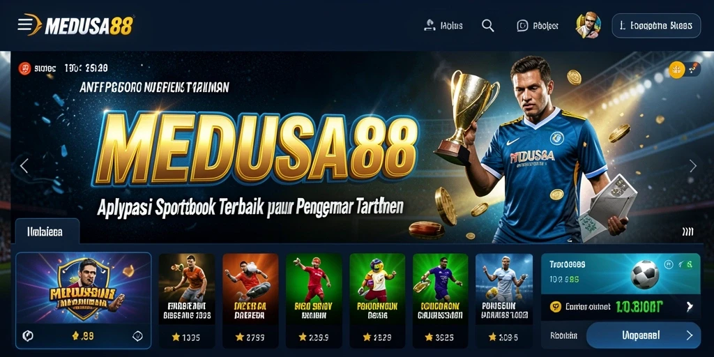 Tampilan gameplay seru dari aplikasi Sportsbook MEDUSA88.