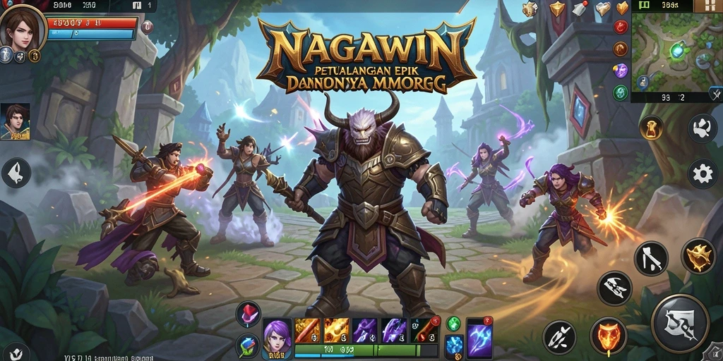 Tampilan gameplay NAGAWIN yang dinamis dan interaktif.