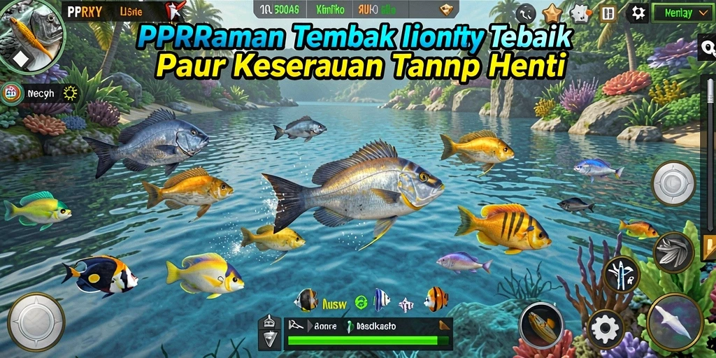 Tampilan gameplay PPRRYY yang seru dan menegangkan saat menembak ikan.