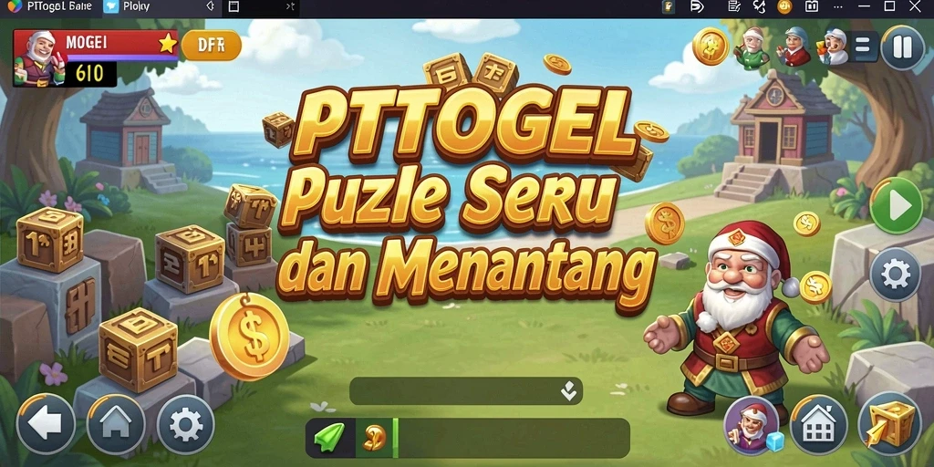 Tangkapan layar PTTOGEL menunjukkan gameplay seru dari teka-teki yang menantang.