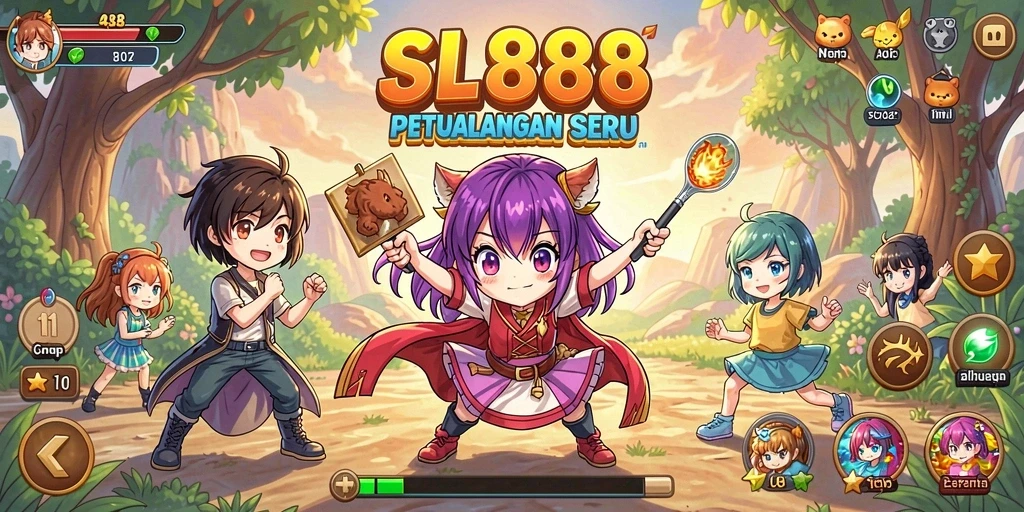 Tampilan menarik dari gameplay seru SL888 di dunia anime.