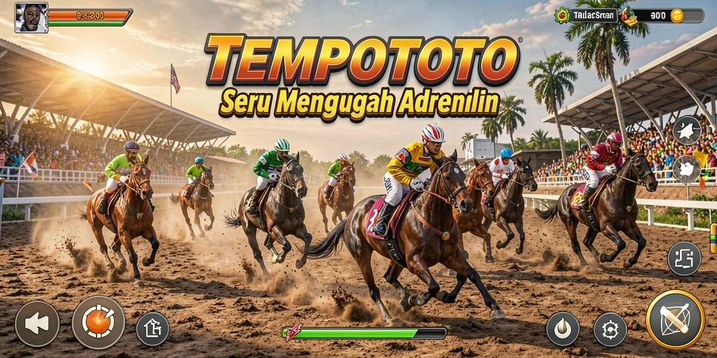 Tampilan aksi balapan seru di TEMPOTOTO penuh adrenalin.