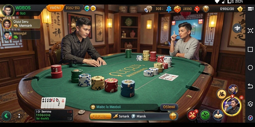 Gameplay seru QiuQiu di WDBOS dengan kartu domino.