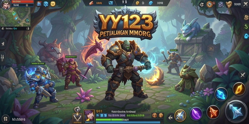 Tampilan gameplay YY123 dalam dunia MMORPG yang mengesankan.