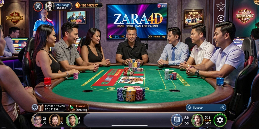 Tampilan gameplay ZARA4D yang memukau dalam Live Casino.